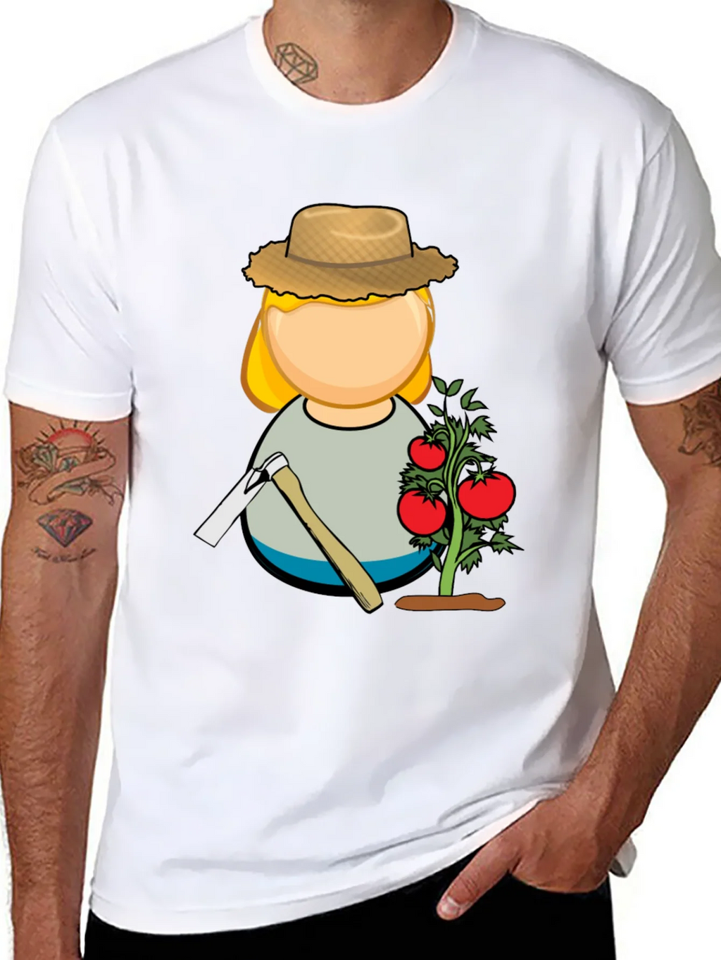 Gardener Graphic T-Shirt - Black Cotton Blend
