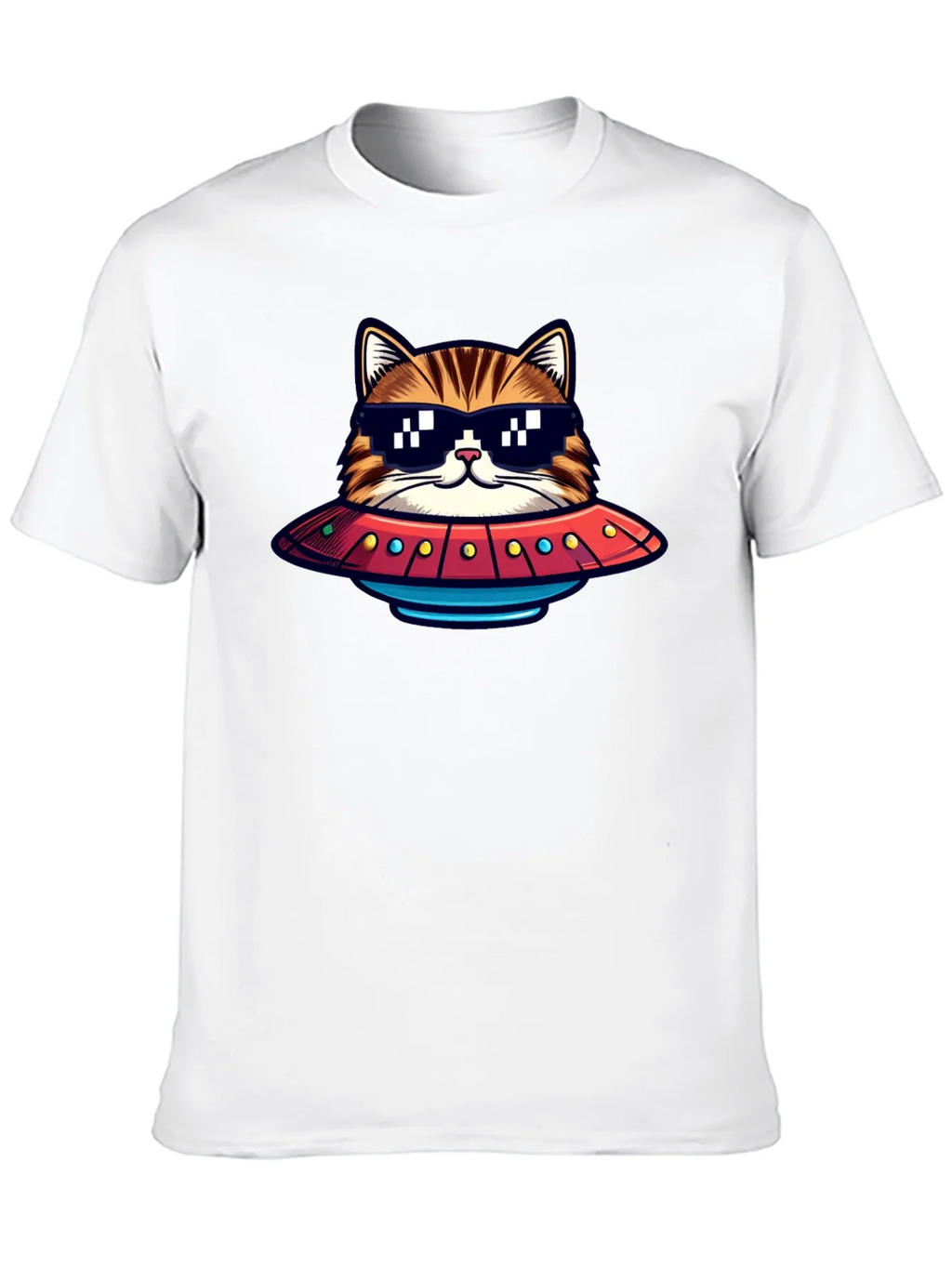 Cool Cat UFO Graphic T-Shirt product image 3