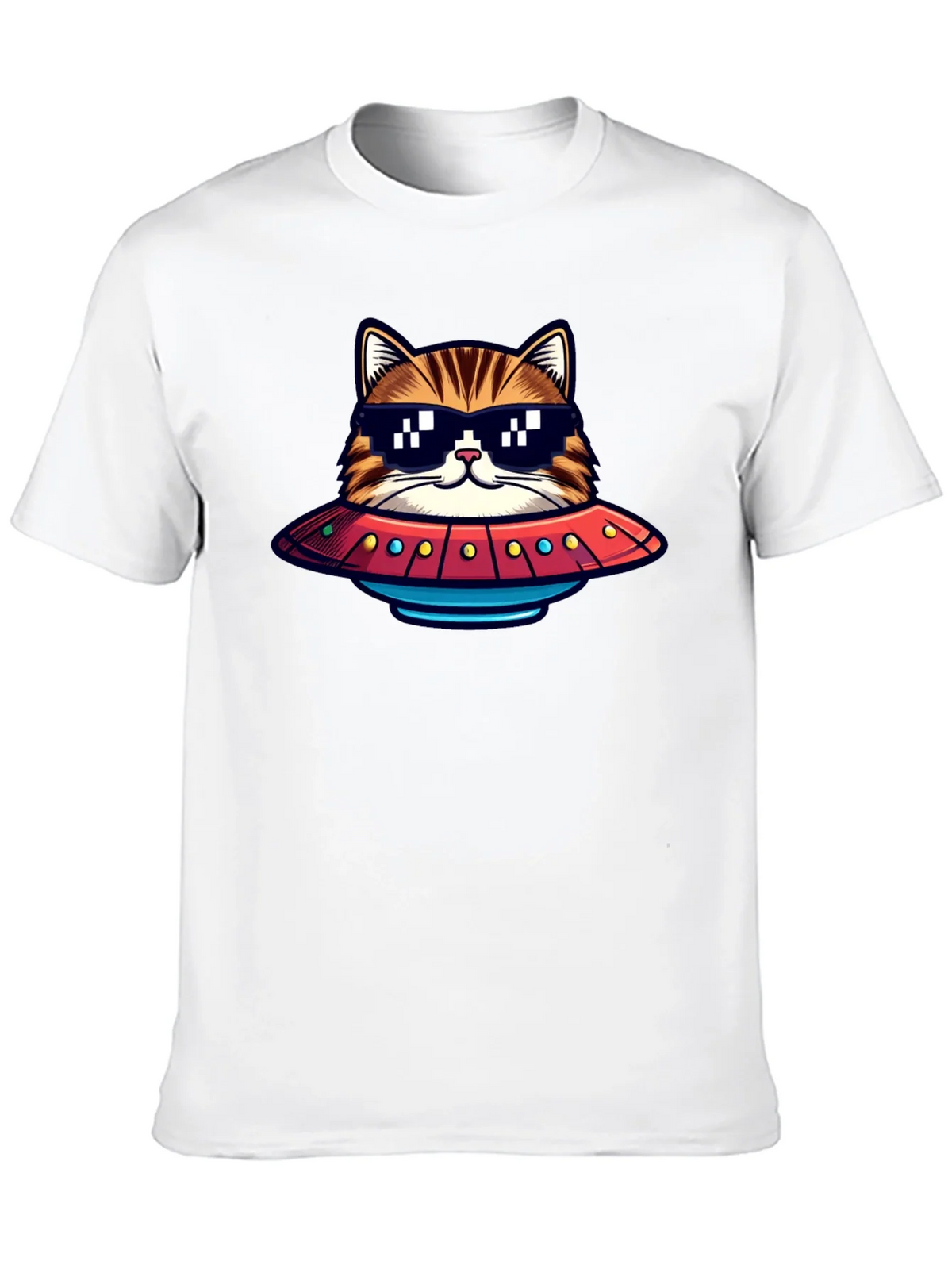 Cool Cat UFO Graphic T-Shirt product image 3
