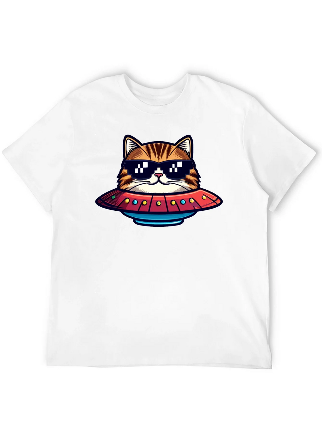 Cool Cat UFO Graphic T-Shirt product image 5