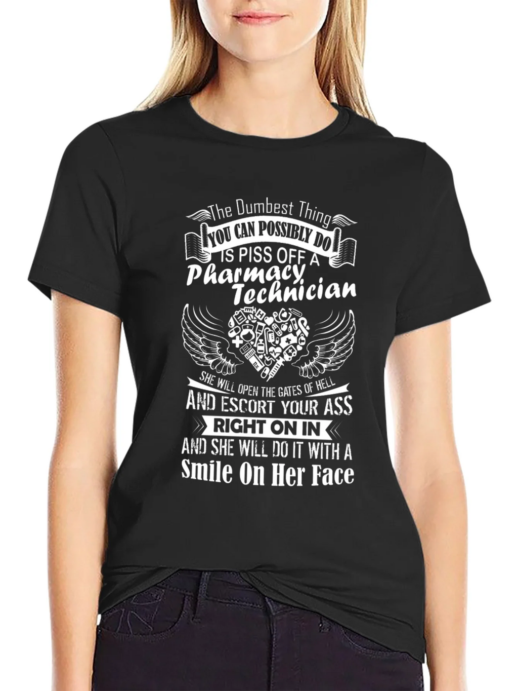 Pharmacy Technician T-Shirt: Dumbest Thing to Do product image 2