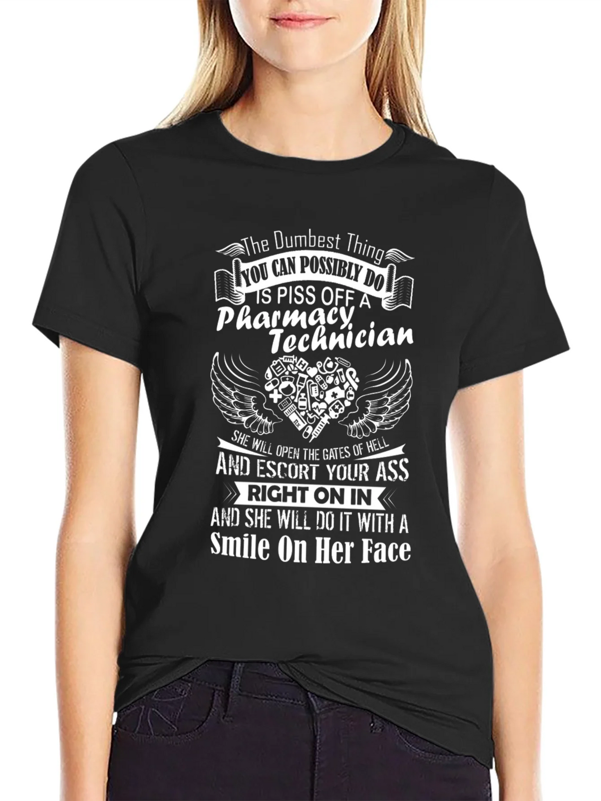 Pharmacy Technician T-Shirt: Dumbest Thing to Do product image 2