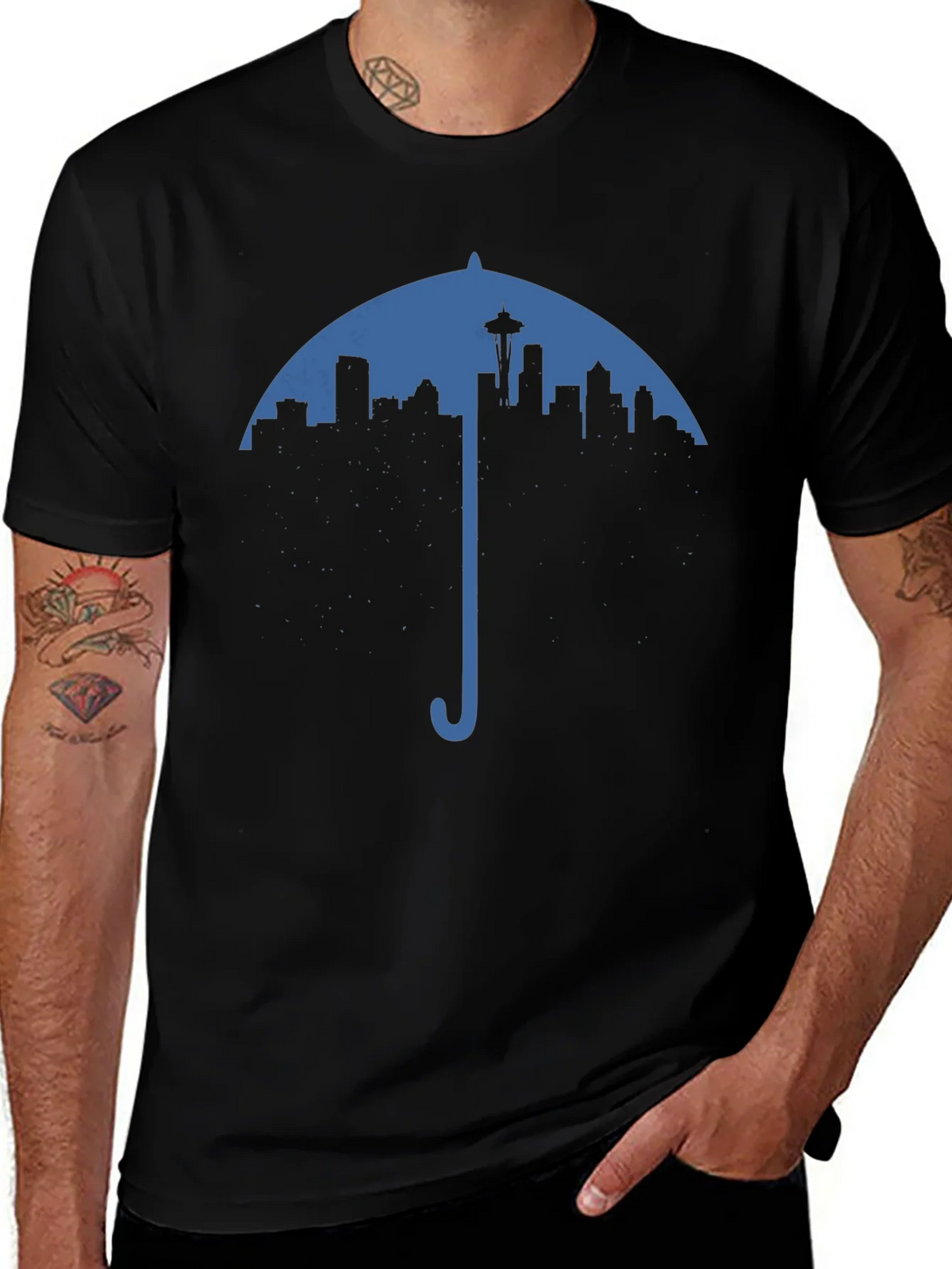 Seattle Skyline Umbrella T-Shirt - City Pride product image 1