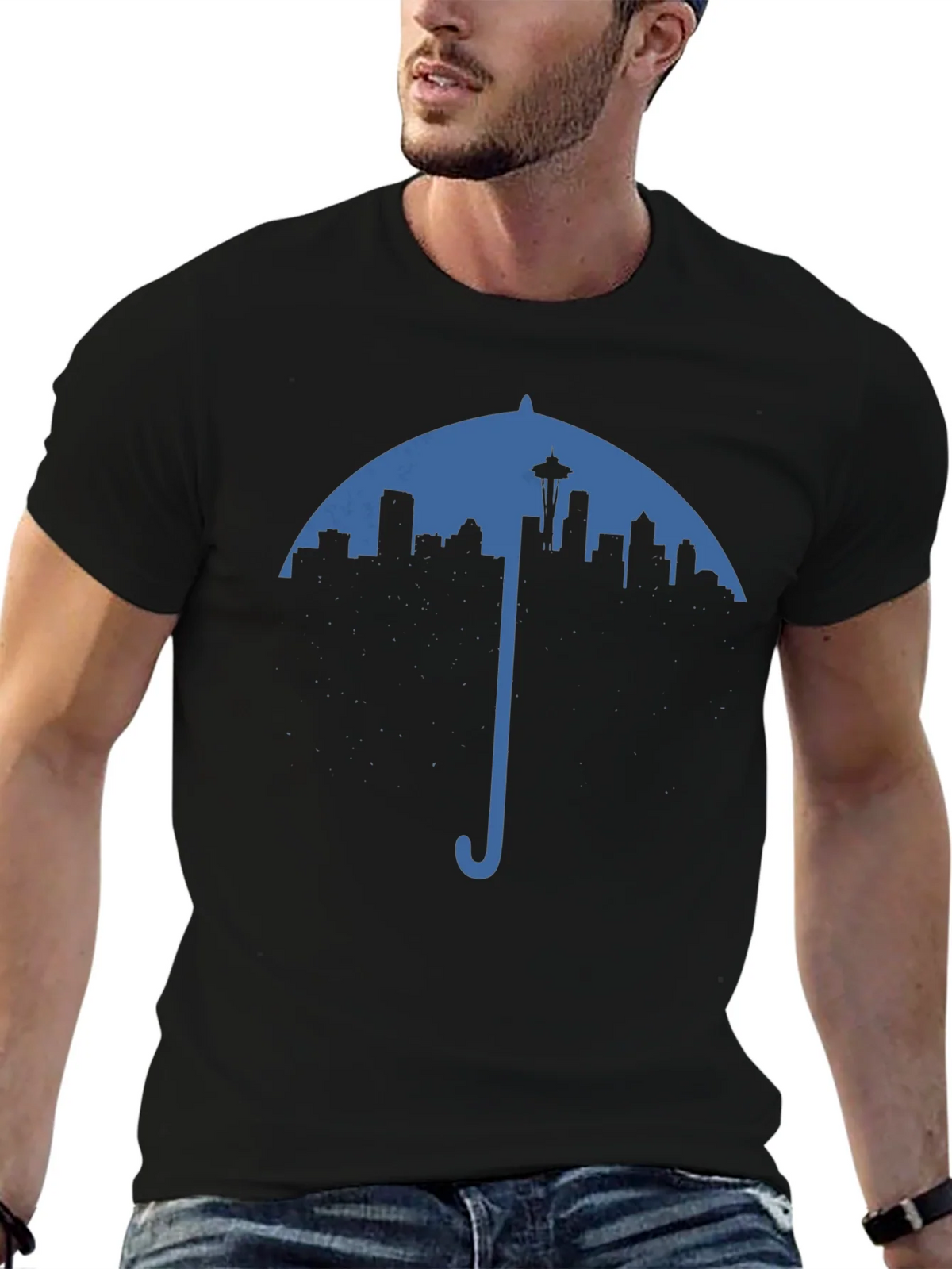 Seattle Skyline Umbrella T-Shirt - City Pride product image 6