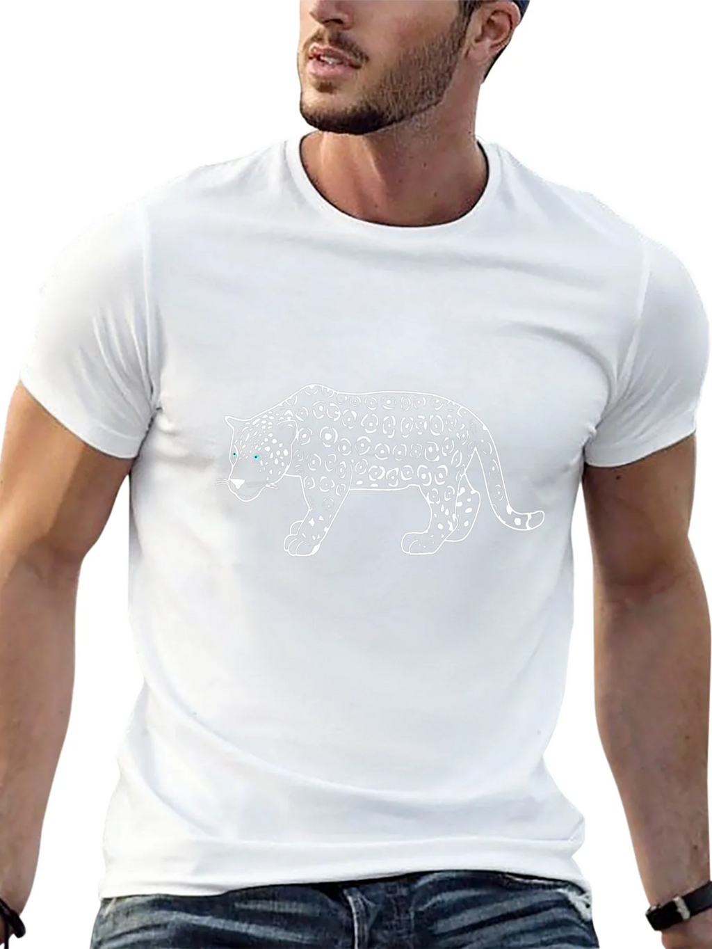 Black T-Shirt with Leopard Design product image 12