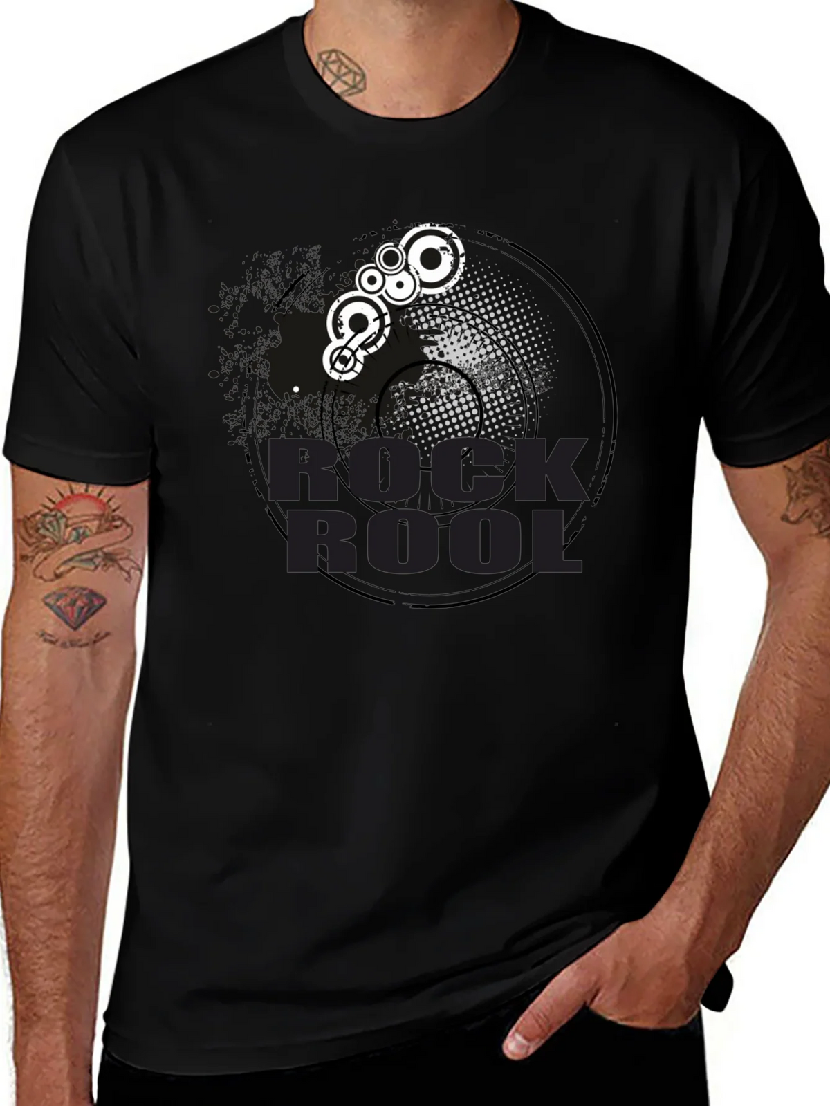 Rock & Roll Graphic Tee - Black product image 1