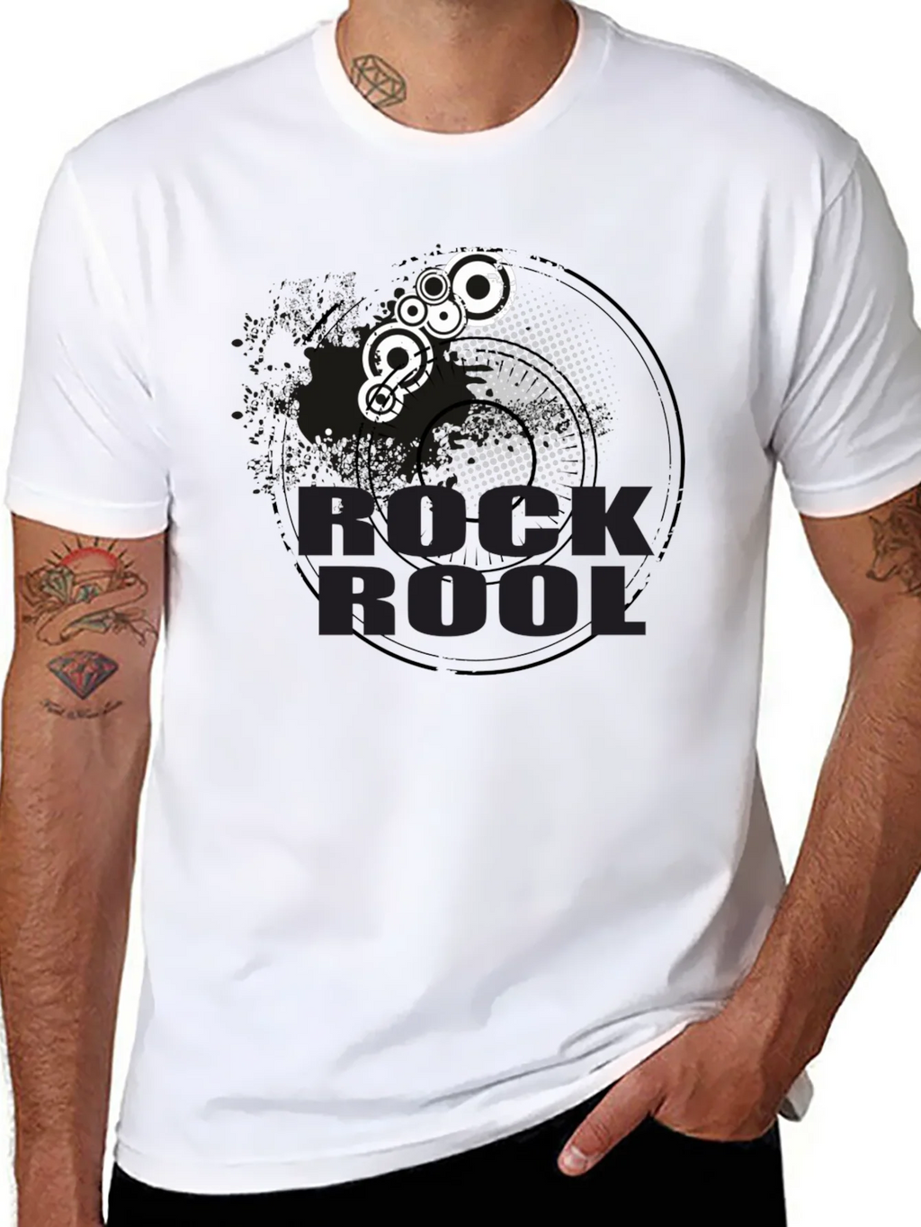 Rock & Roll Graphic Tee - Black product image 7