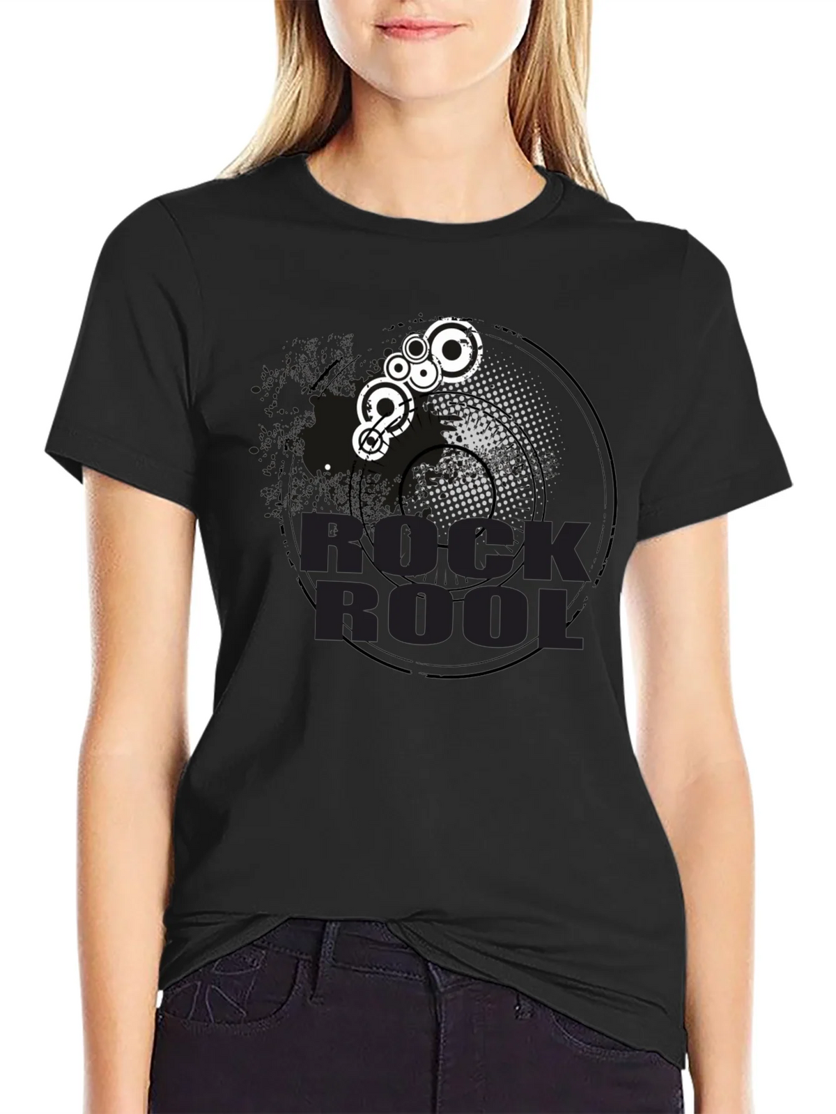 Rock & Roll Graphic Tee - Black product image 2