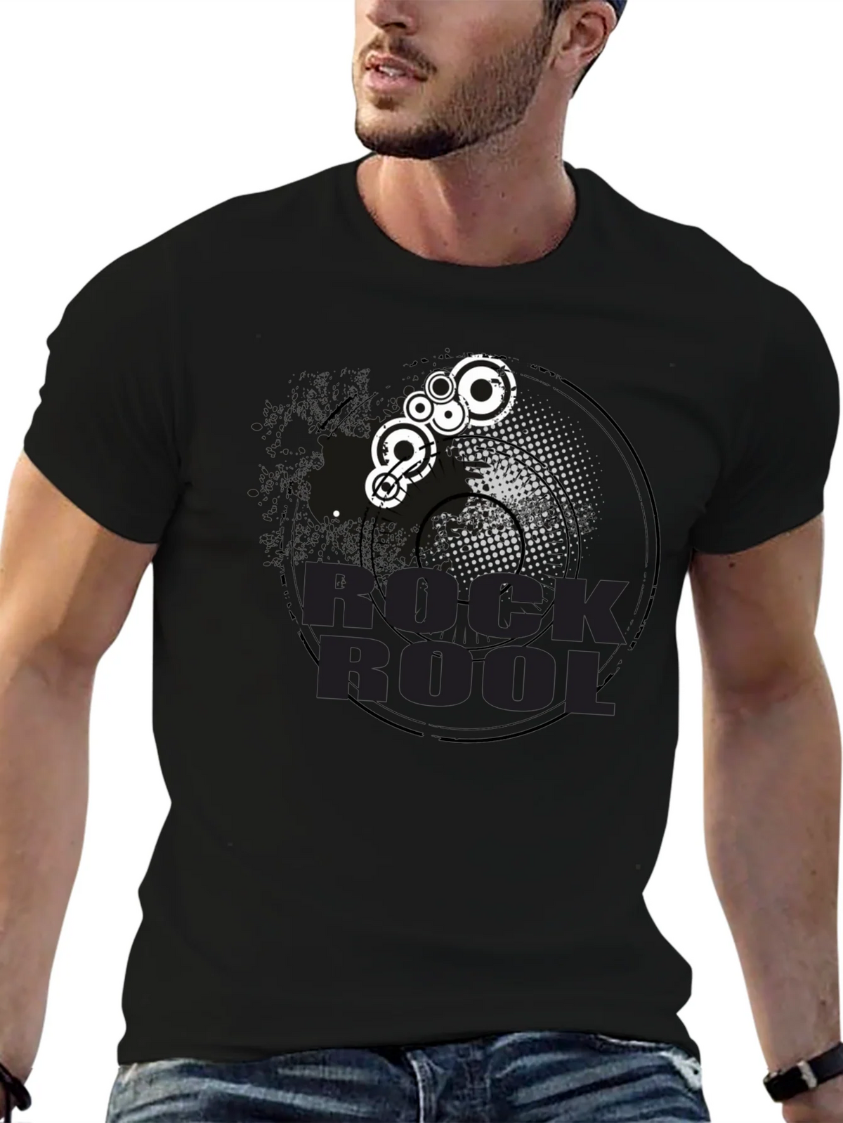 Rock & Roll Graphic Tee - Black product image 6