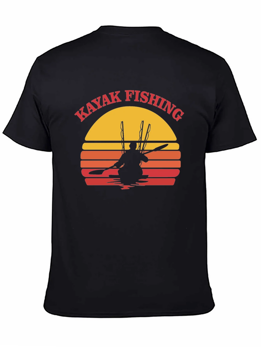 Kayak Fishing Sunset Graphic Tee product image 3