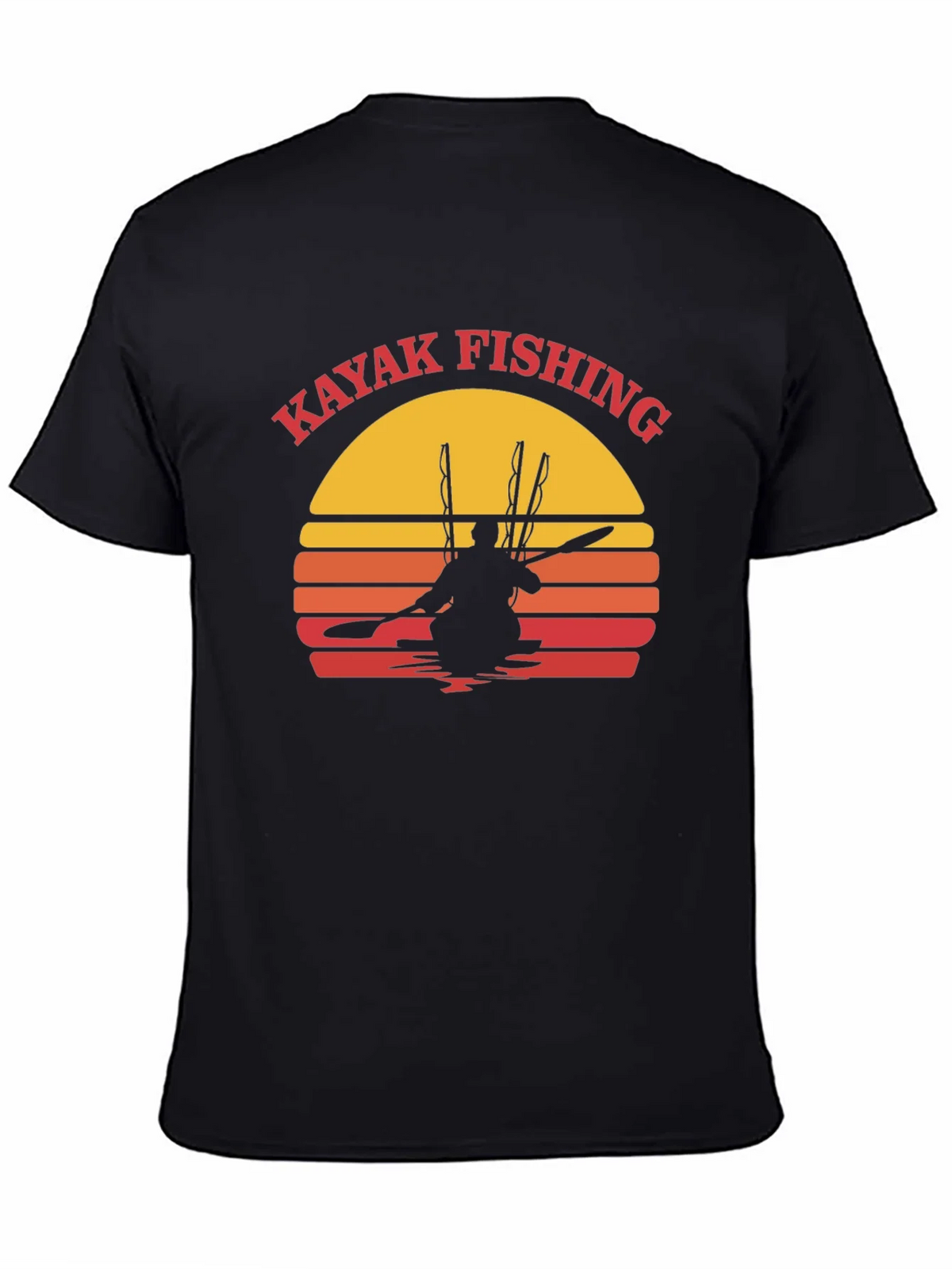 Kayak Fishing Sunset Graphic Tee product image 3