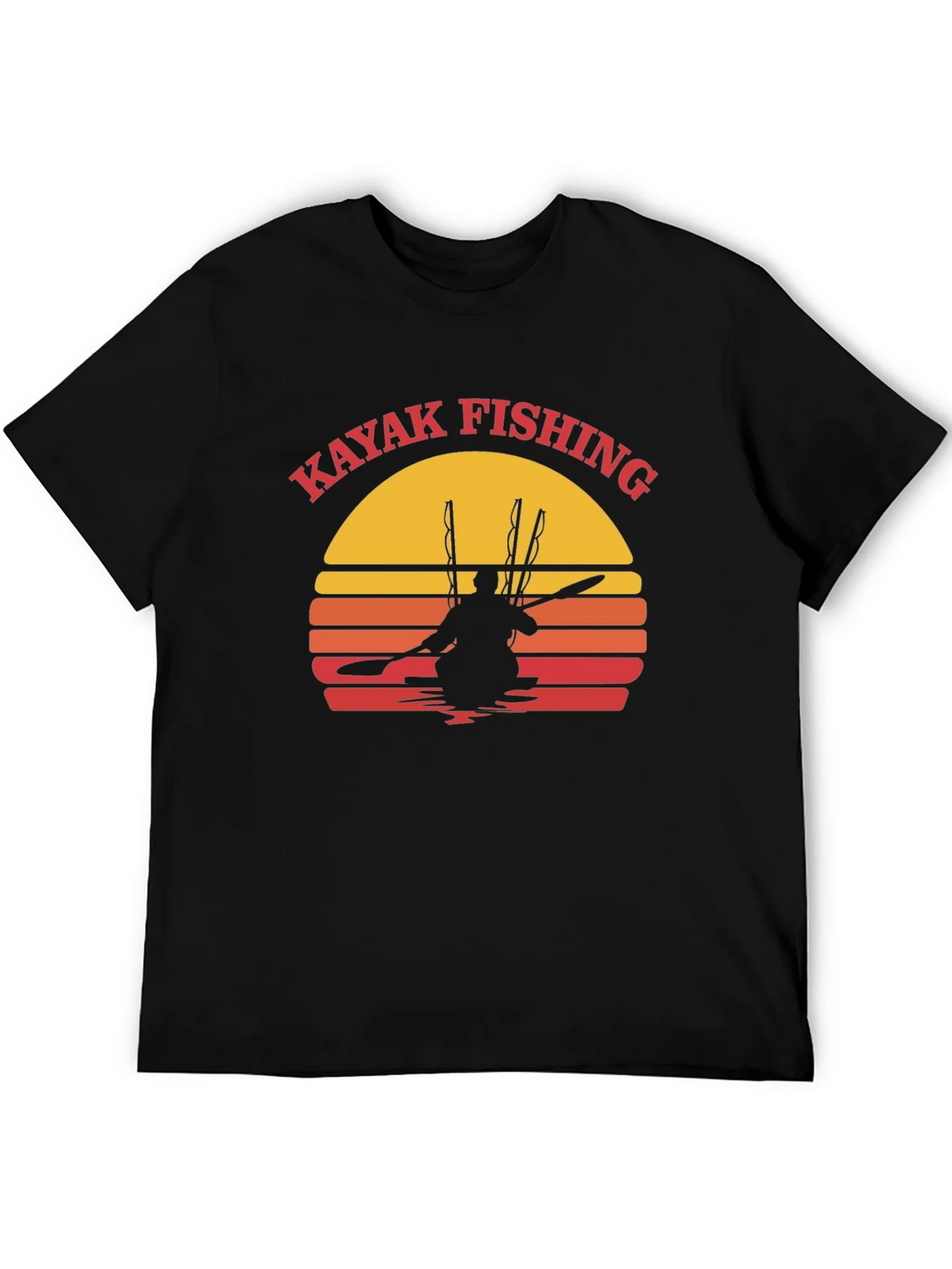 Kayak Fishing Sunset Graphic Tee product image 4