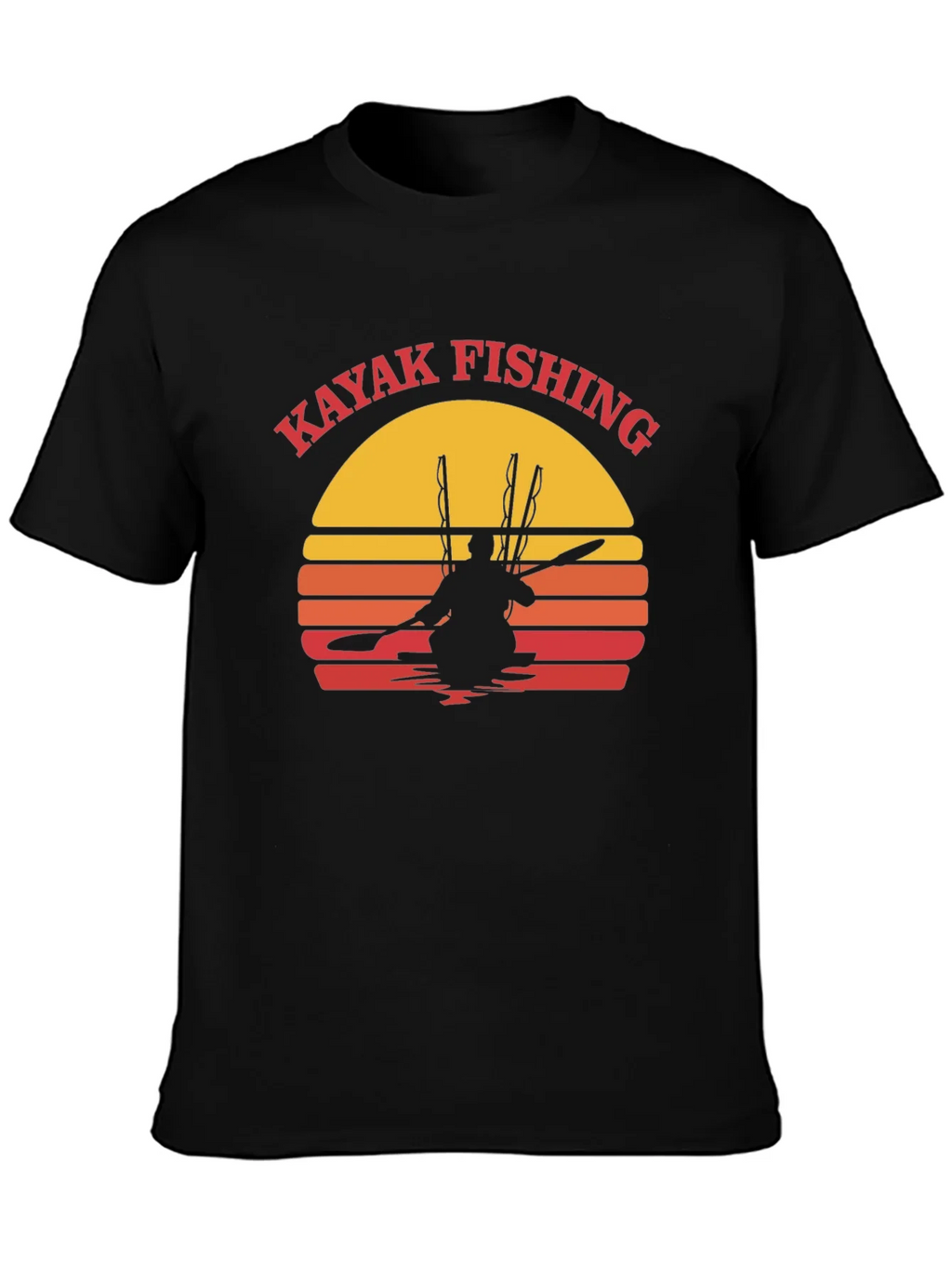 Kayak Fishing Sunset Graphic Tee product image 2