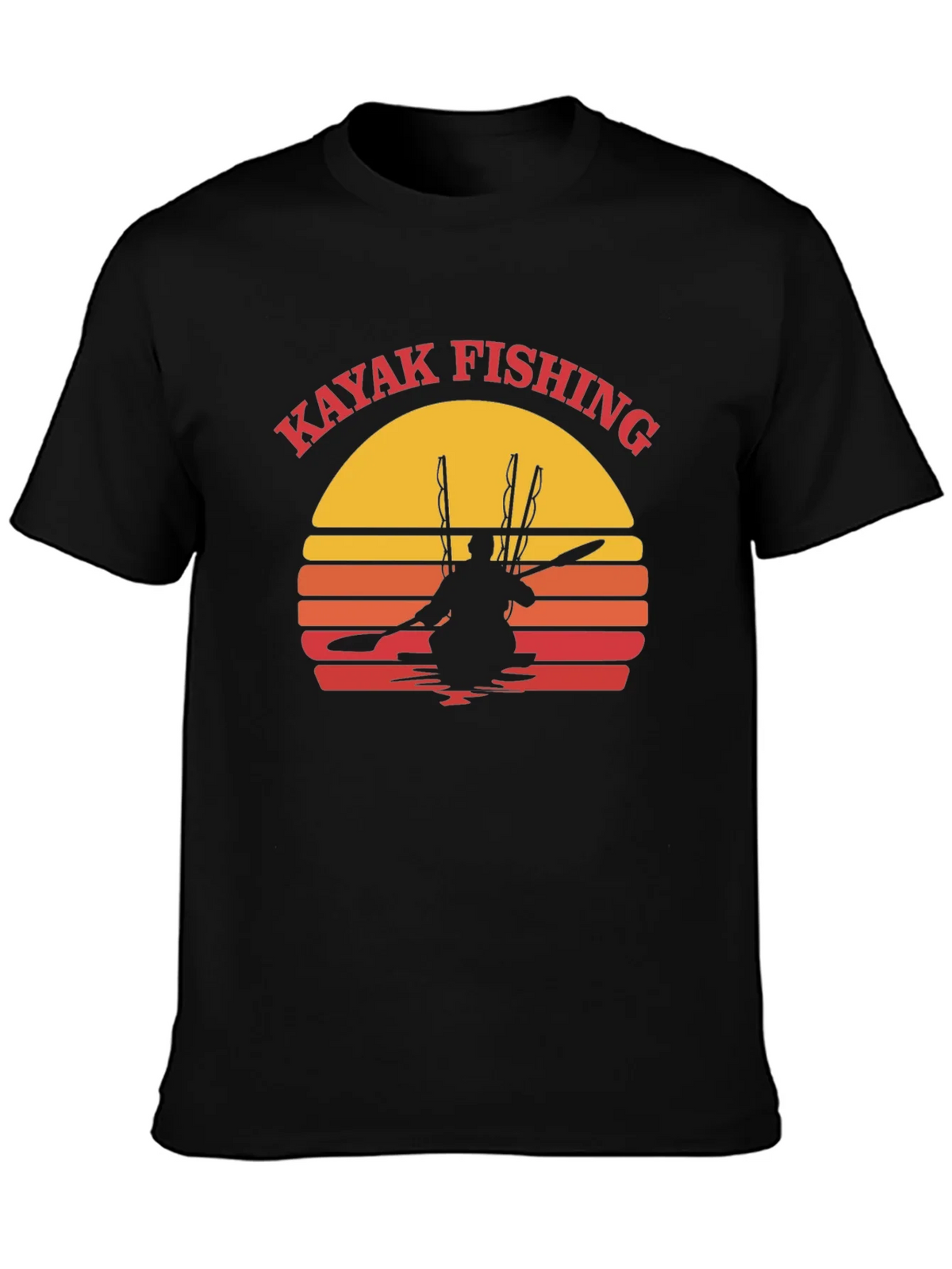 Kayak Fishing Sunset Graphic Tee product image 2