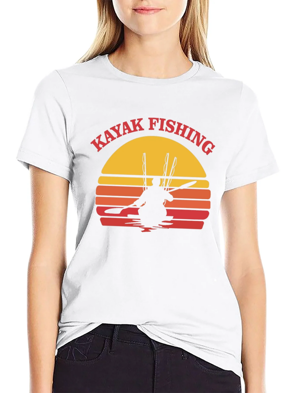Kayak Fishing Sunset Graphic Tee product image 7