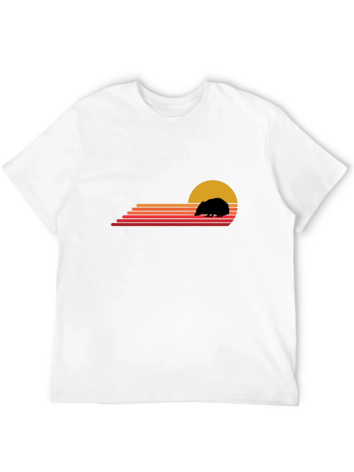Retro Hedgehog Sunset Graphic T-Shirt product image 6