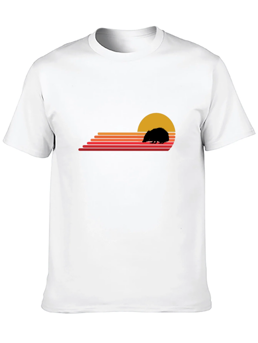 Retro Hedgehog Sunset Graphic T-Shirt product image 4