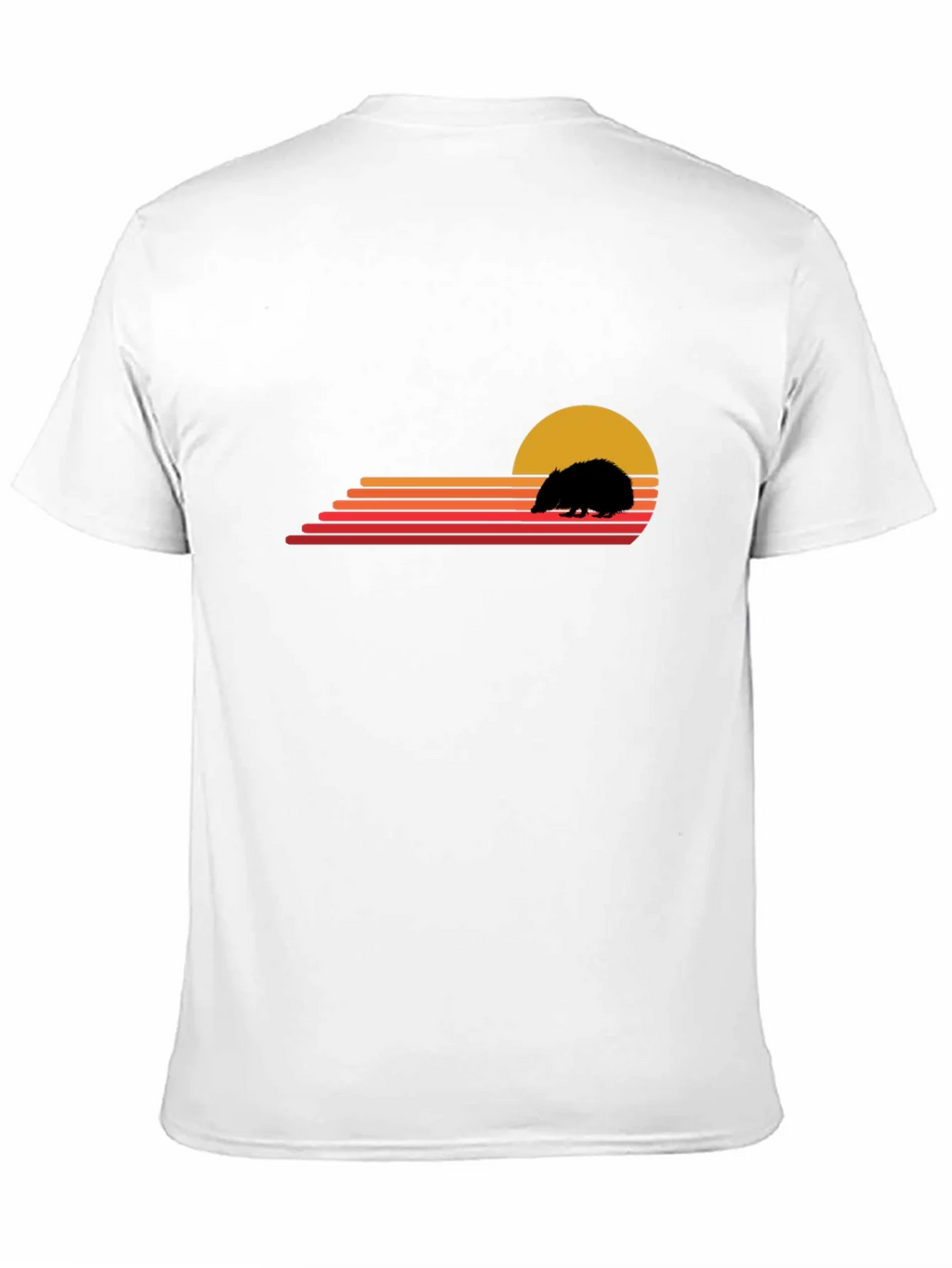 Retro Hedgehog Sunset Graphic T-Shirt product image 5