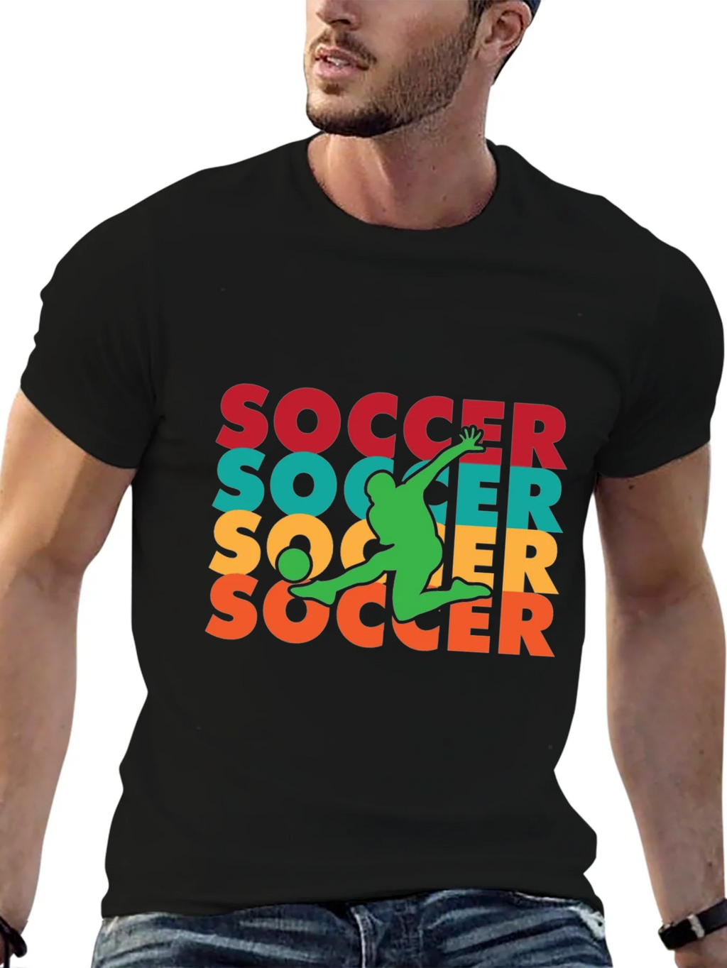 Retro Soccer Player Graphic Tee product image 6