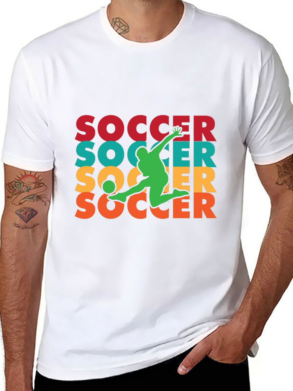 Retro Soccer Player Graphic Tee product image 7
