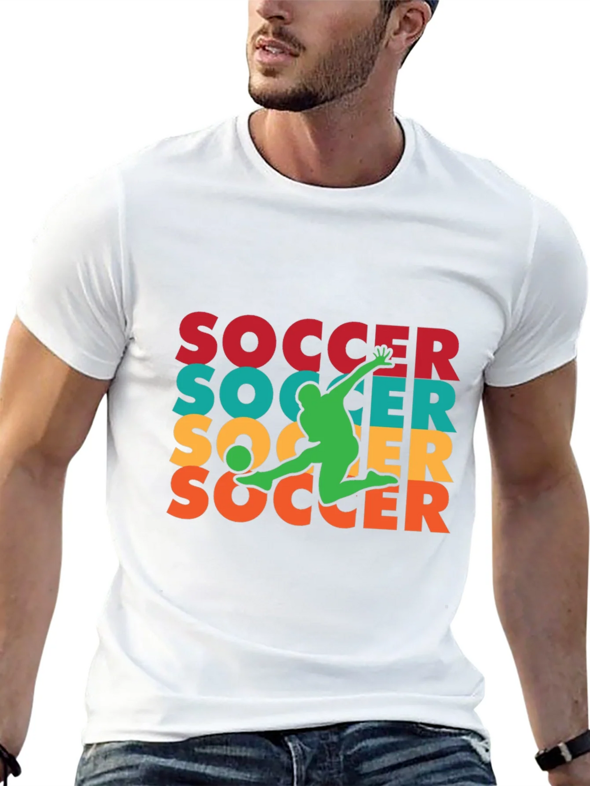 Retro Soccer Player Graphic Tee product image 12