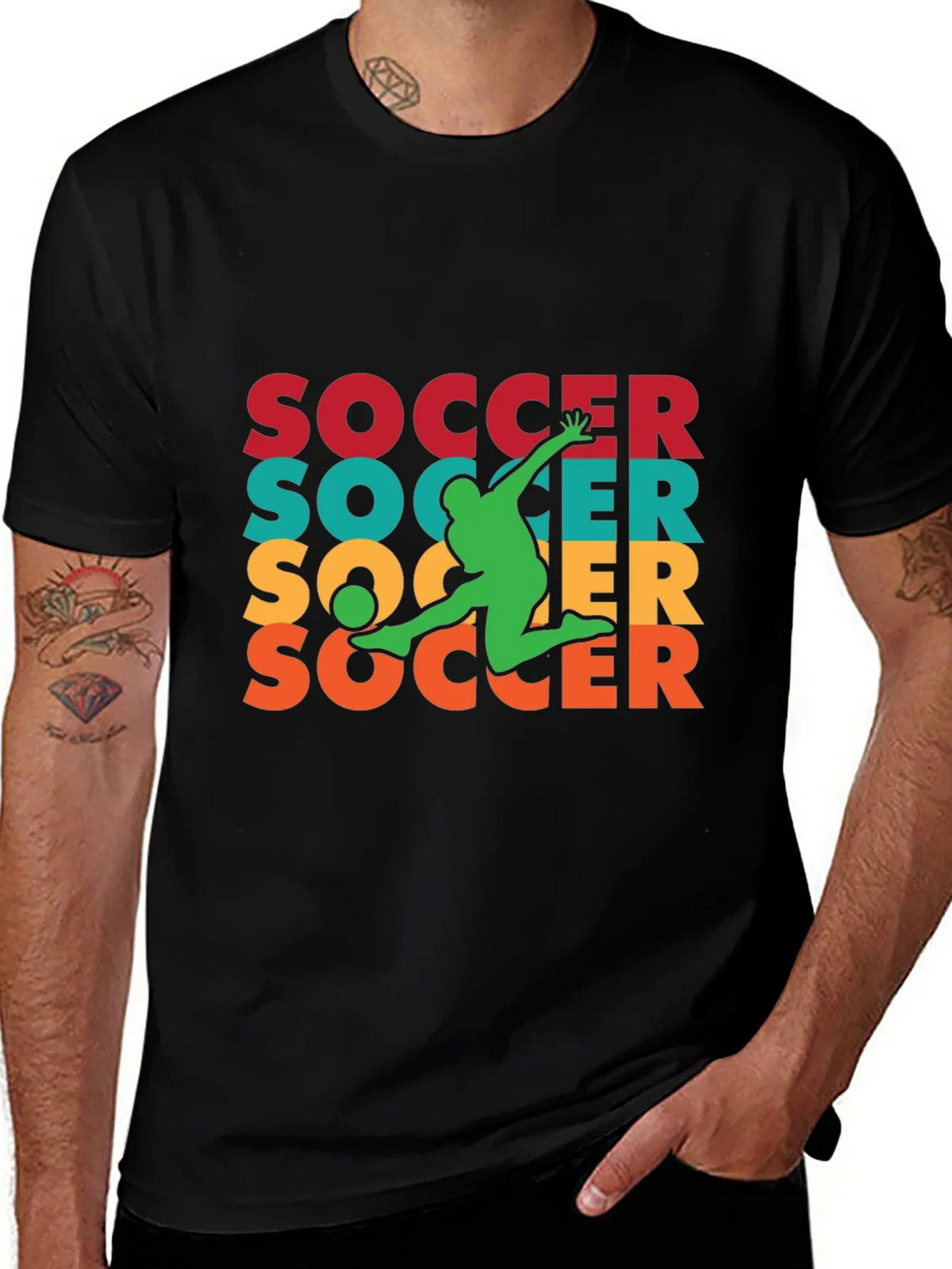 Retro Soccer Player Graphic Tee product image 1