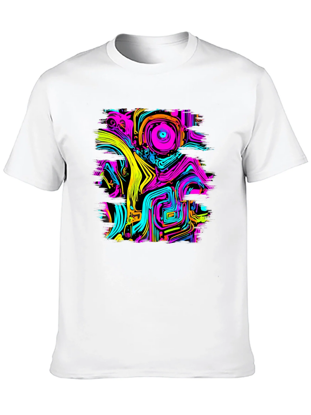 Psychedelic Circuit Print Tee - Vivid Rave Style product image 5