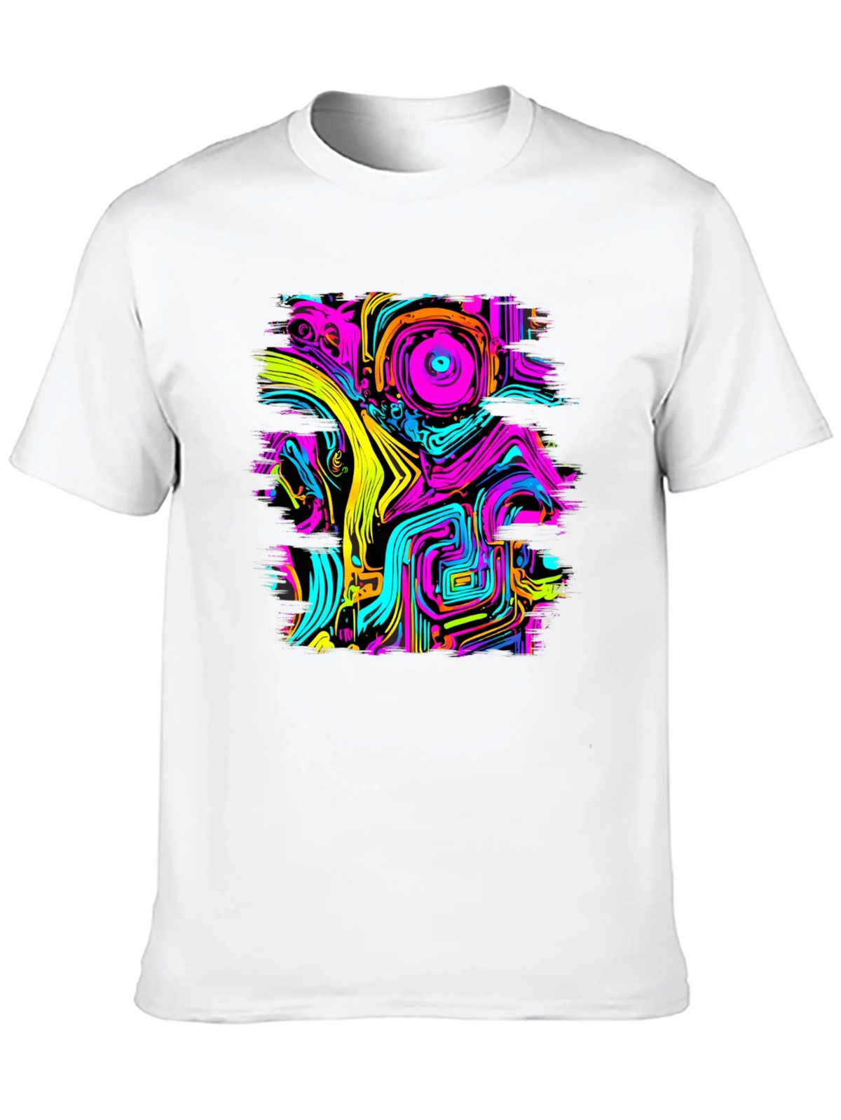 Psychedelic Circuit Print Tee - Vivid Rave Style product image 5