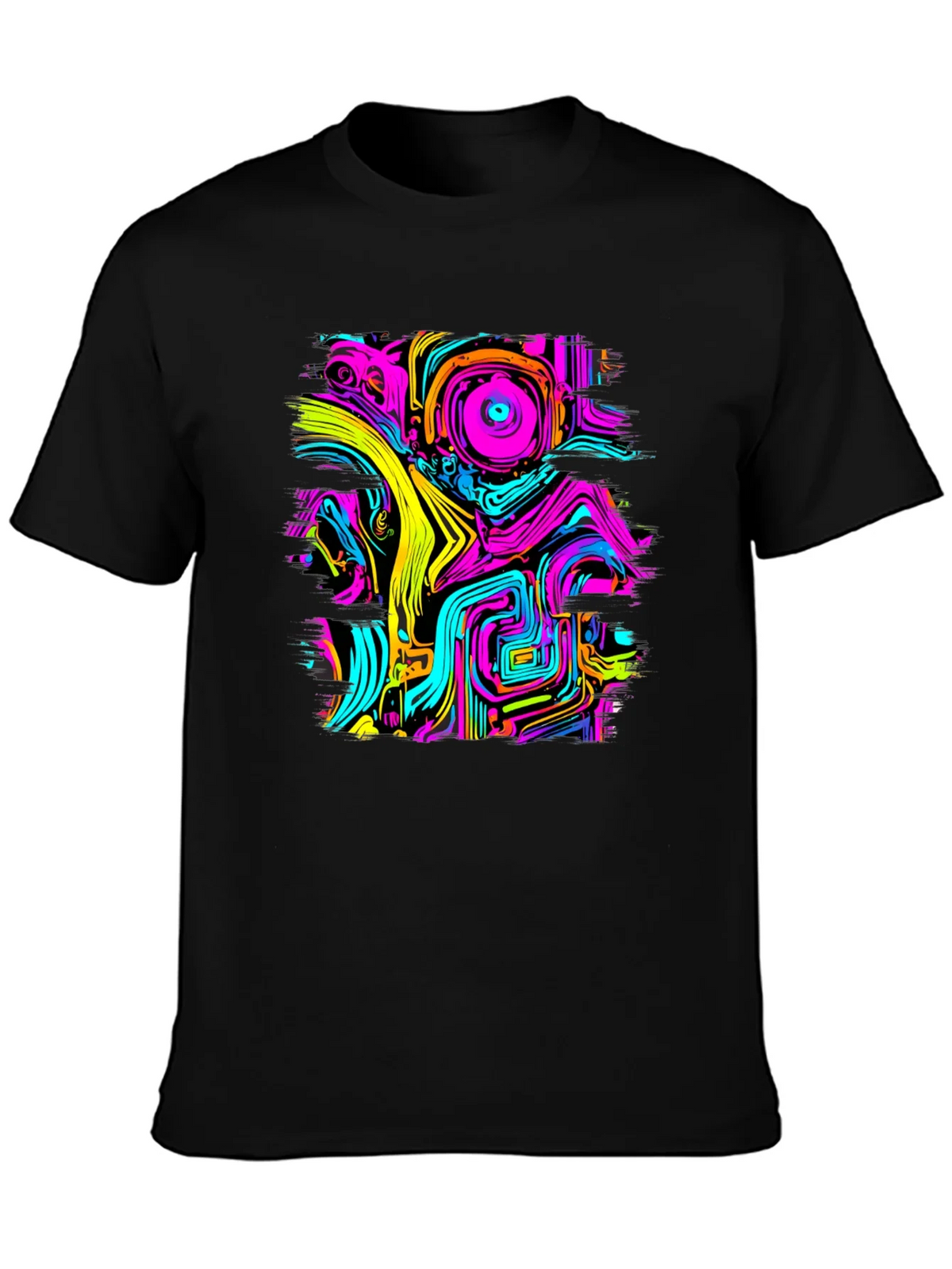 Psychedelic Circuit Print Tee - Vivid Rave Style product image 1