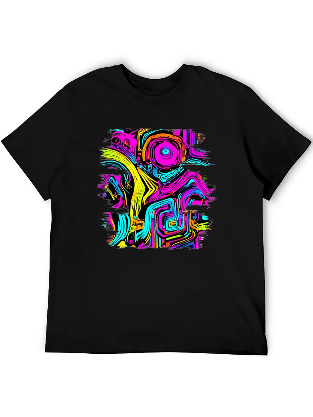 Psychedelic Circuit Print Tee - Vivid Rave Style product image 2