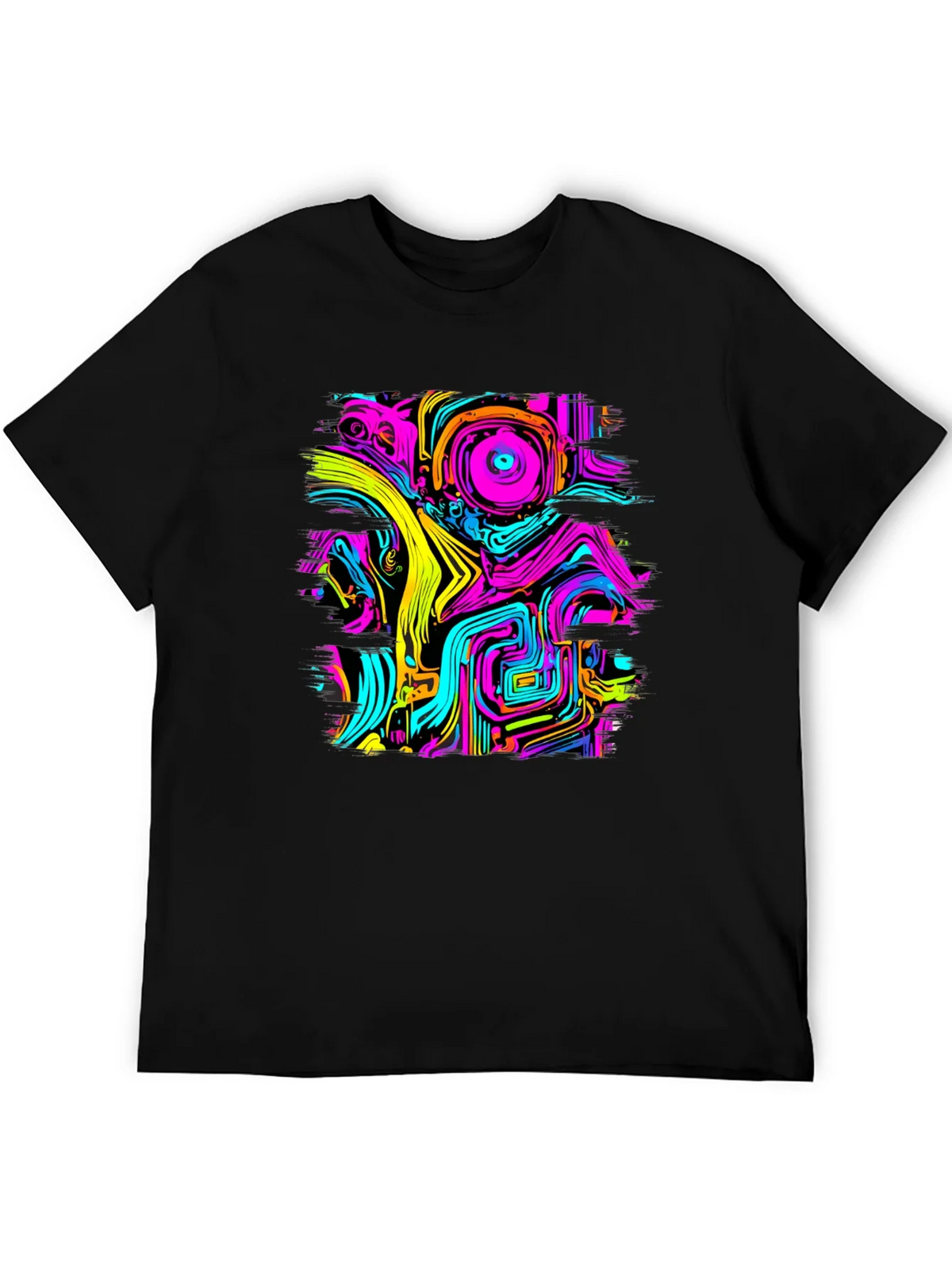 Psychedelic Circuit Print Tee - Vivid Rave Style product image 2
