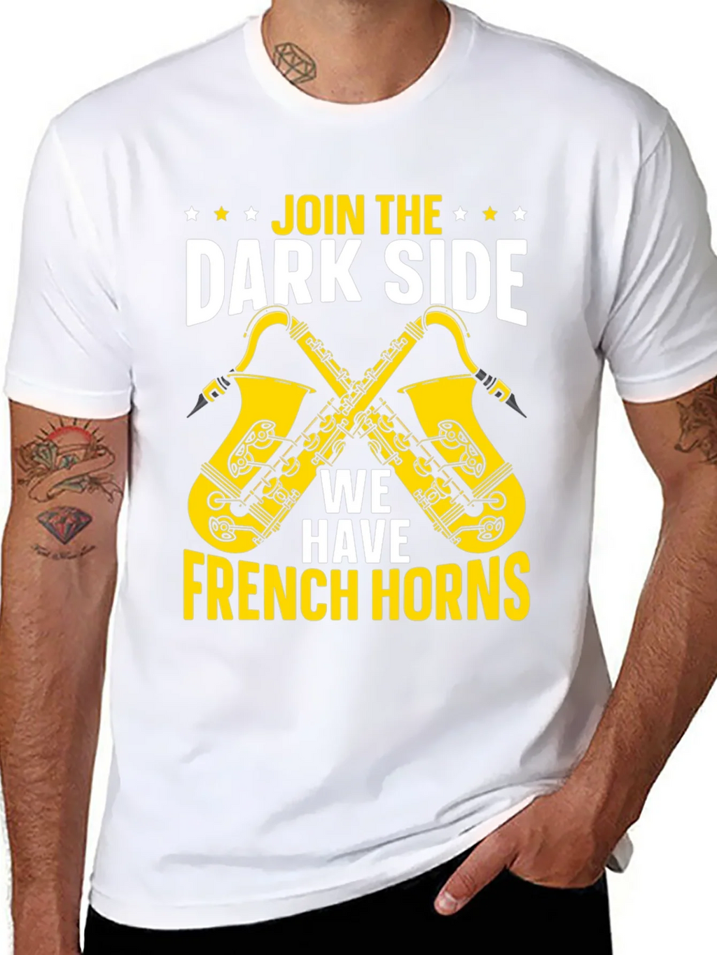 Join The Dark Side French Horns Graphic T-Shirt product image 7