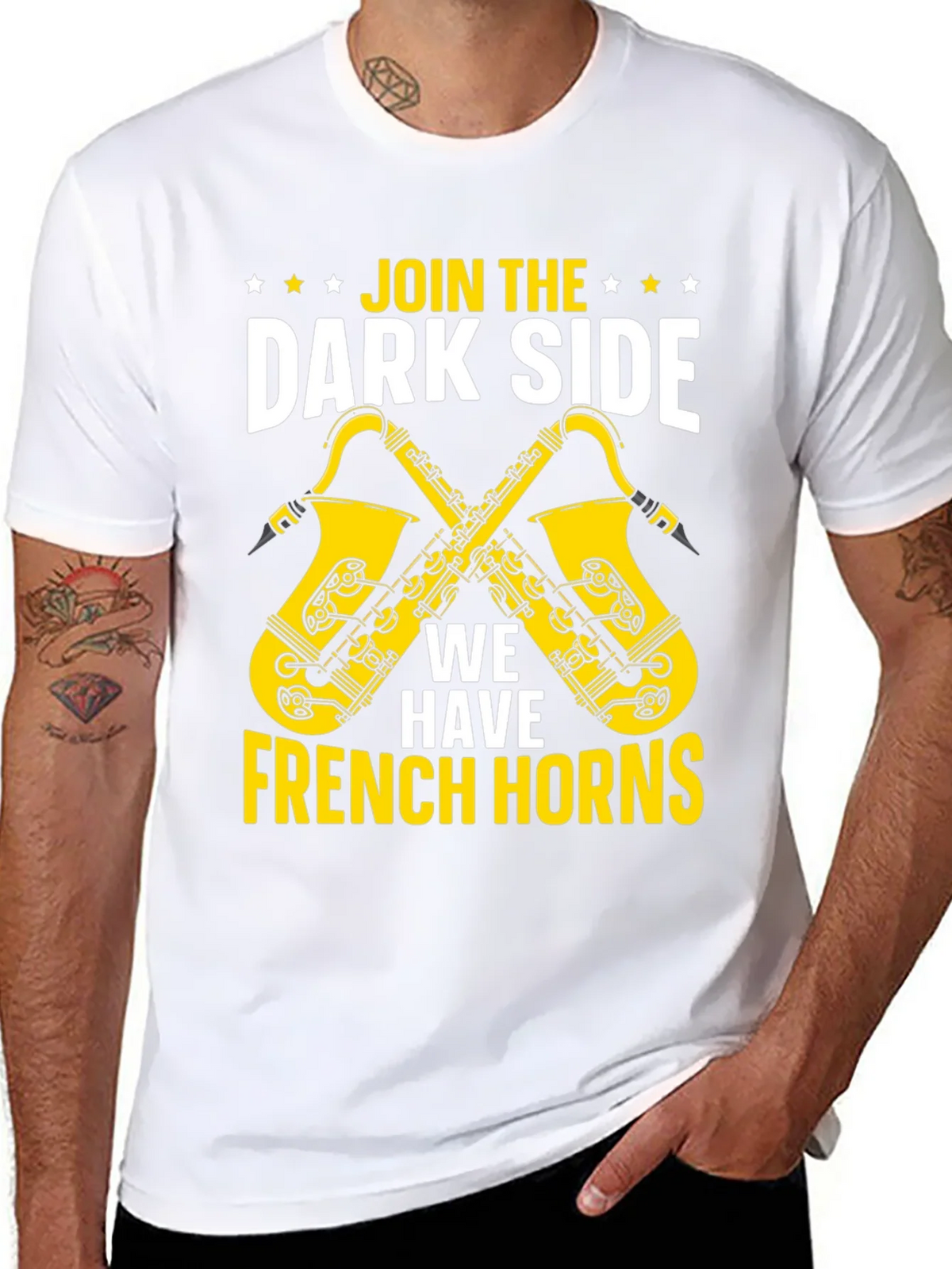 Join The Dark Side French Horns Graphic T-Shirt product image 7