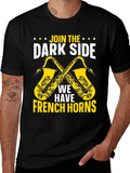 Join The Dark Side French Horns Graphic T-Shirt product image 1