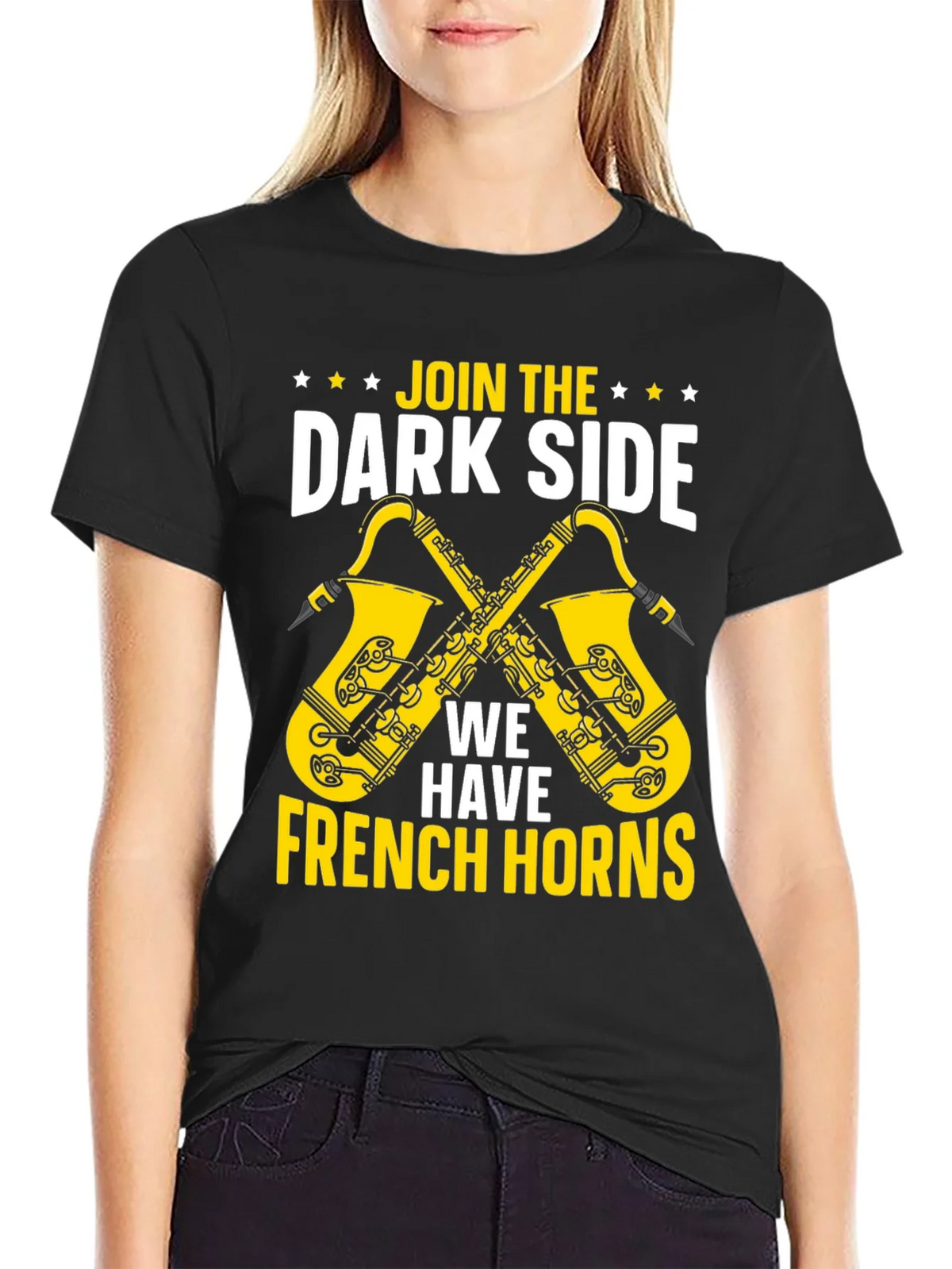 Join The Dark Side French Horns Graphic T-Shirt product image 2
