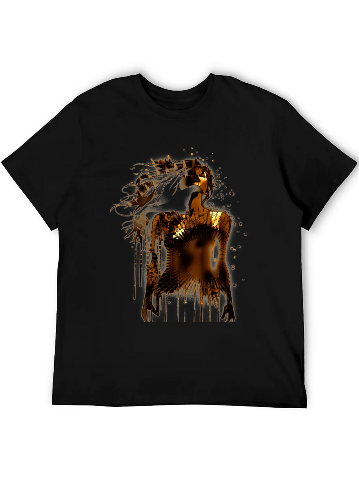 Golden Woman Graphic Black T-Shirt product image 5