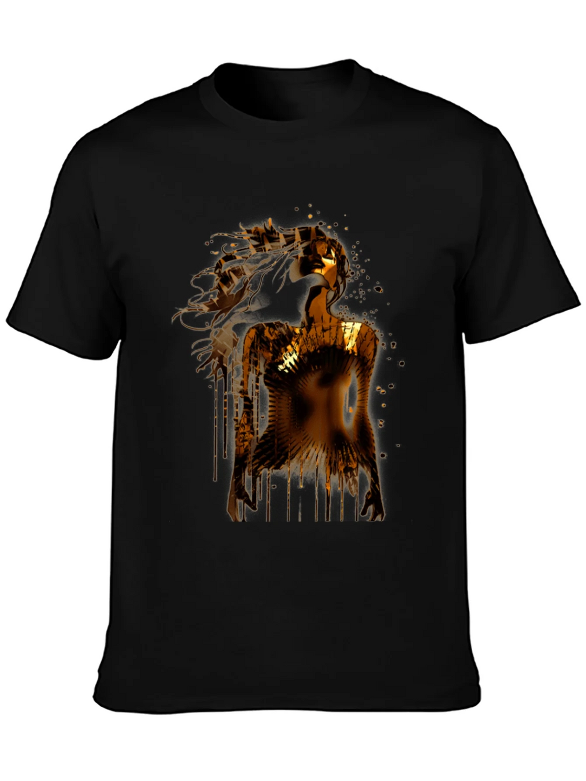 Golden Woman Graphic Black T-Shirt product image 3
