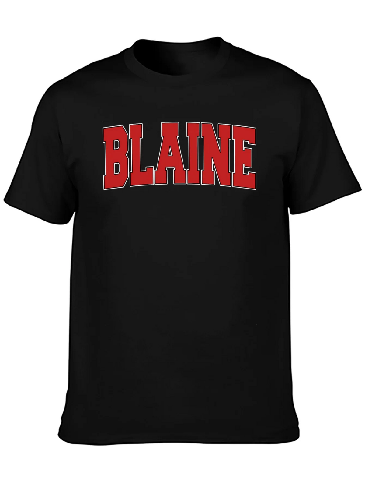 Blaine T-Shirt - Bold Red Lettering on Black product image 2