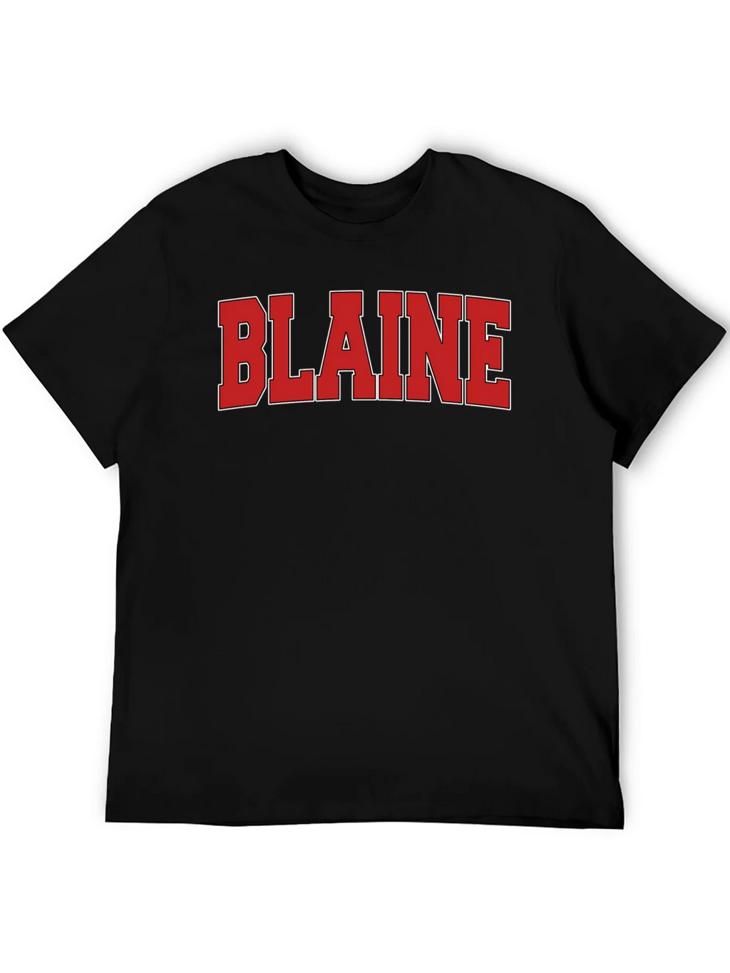 Blaine T-Shirt - Bold Red Lettering on Black product image 4