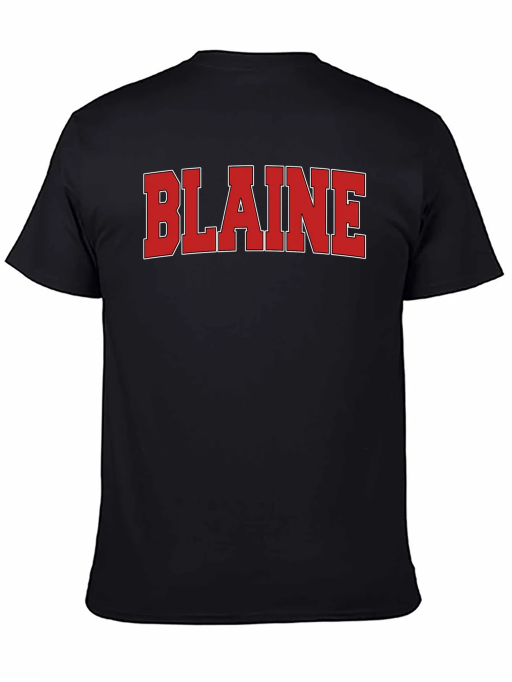 Blaine T-Shirt - Bold Red Lettering on Black product image 3