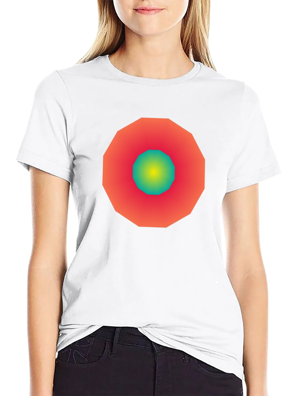 Geometric Gradient Tee - Modern Graphic Design Shirt product image 7