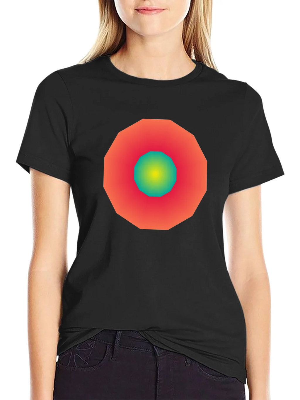Geometric Gradient Tee - Modern Graphic Design Shirt product image 1