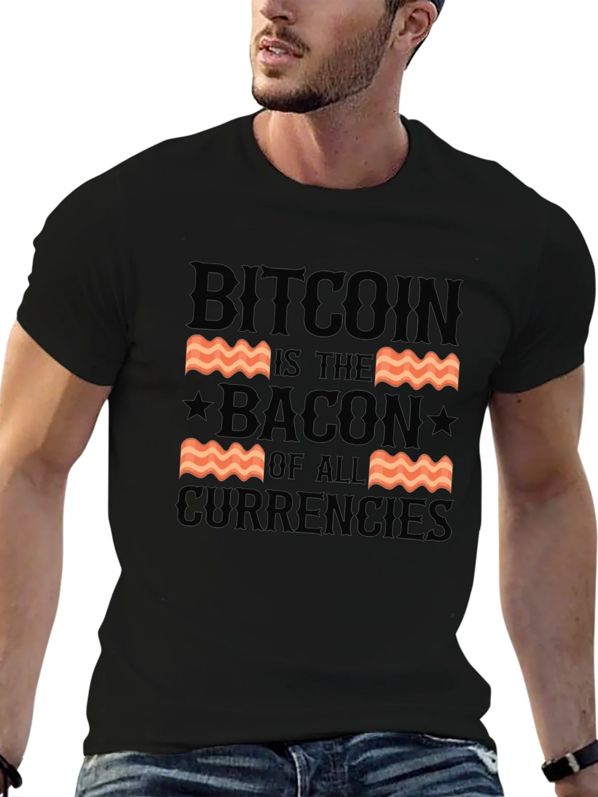 Bitcoin Bacon of All Currencies T-Shirt product image 6