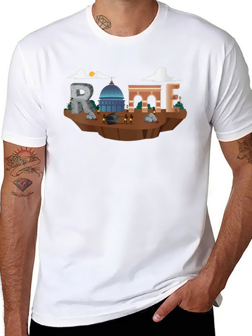 Rome Landmark Illustration T-Shirt product image 7