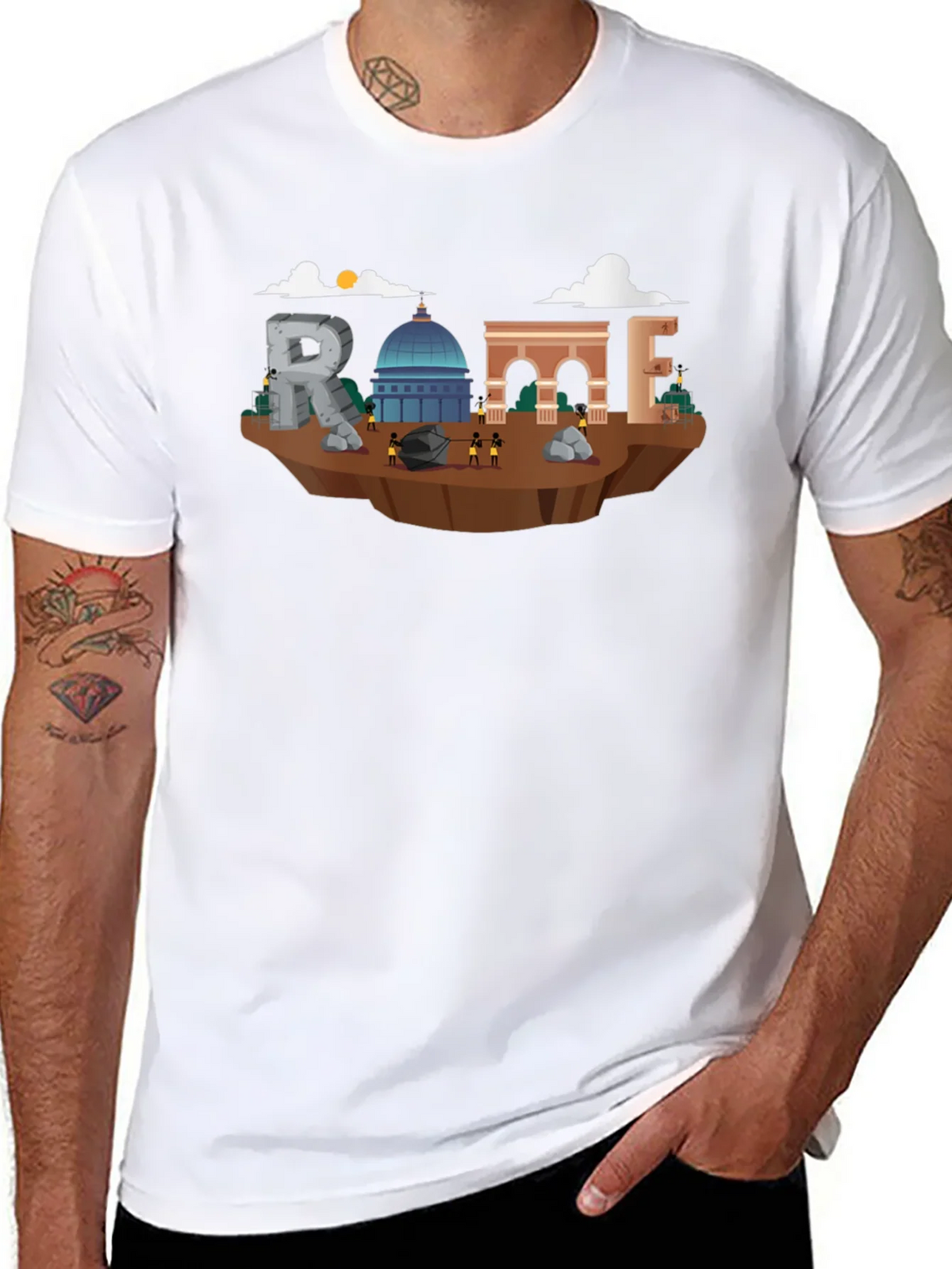 Rome Landmark Illustration T-Shirt product image 7
