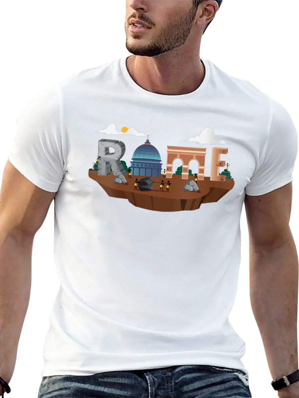 Rome Landmark Illustration T-Shirt product image 12