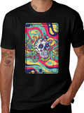 Sugar Skull Psychedelic Graphic Tee product image 1