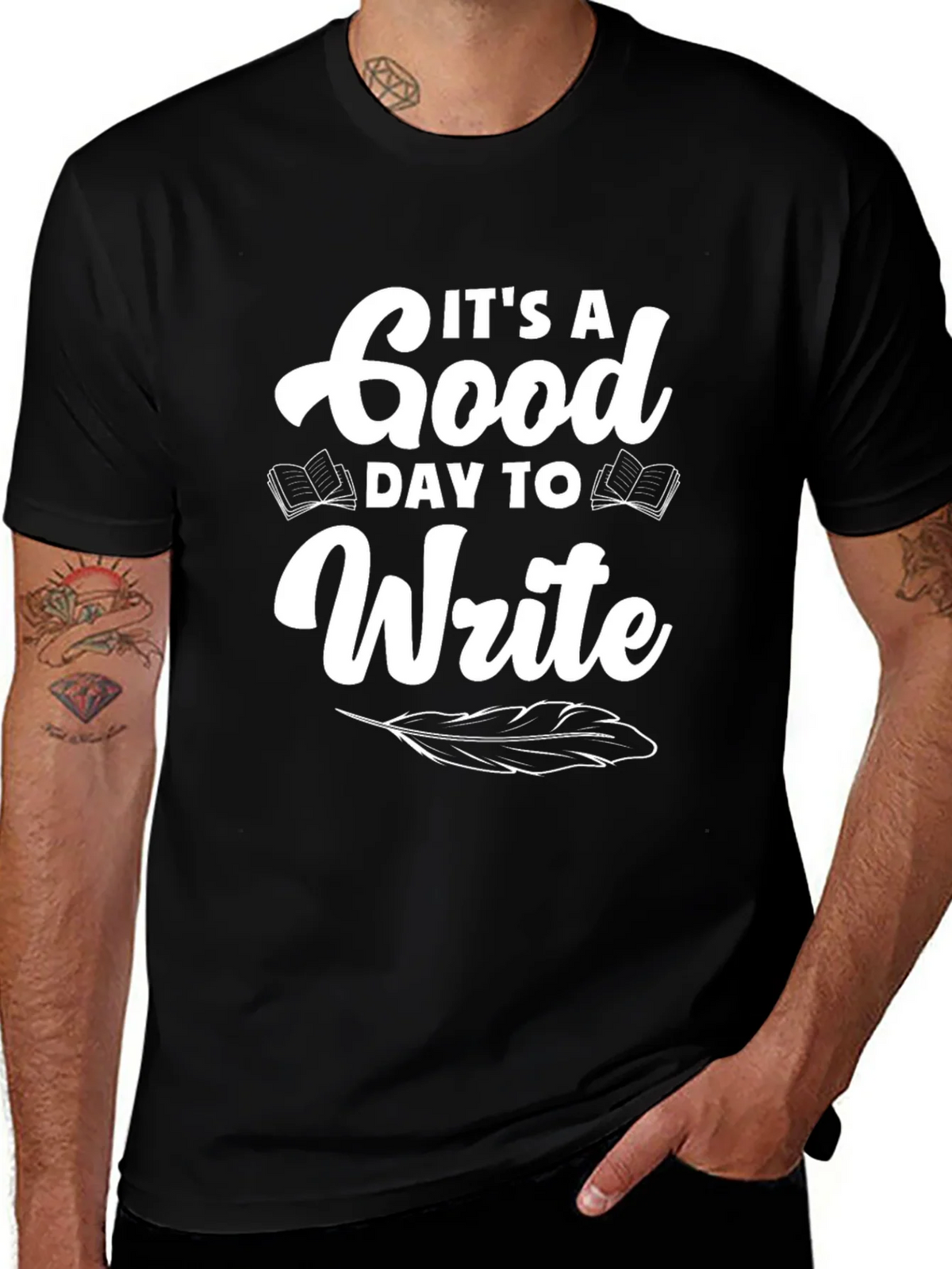 Its a Good Day to Write T-Shirt - Black product image 1
