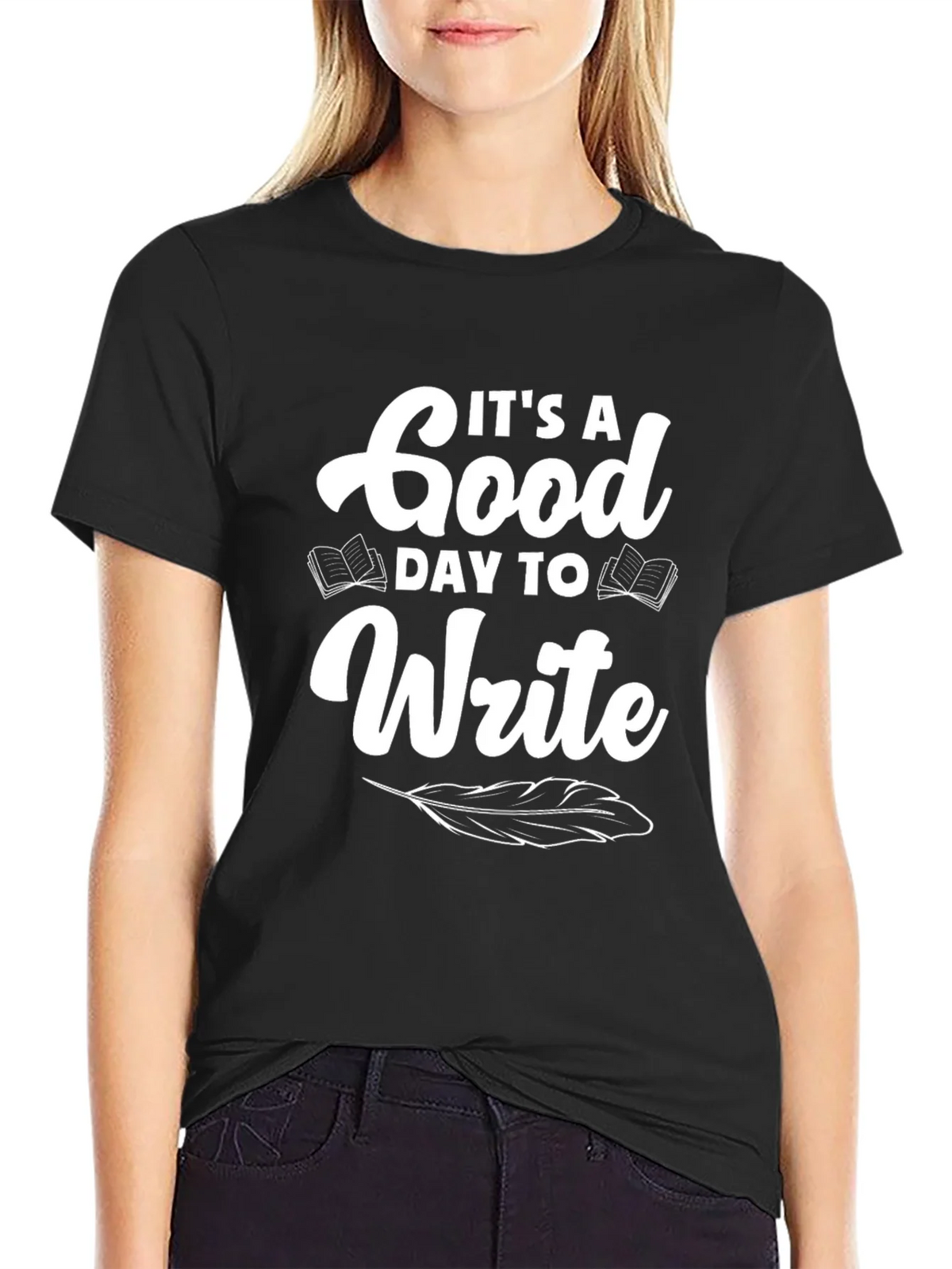 Its a Good Day to Write T-Shirt - Black product image 2