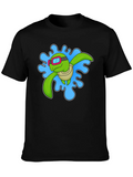 Turtle Swimmer Graphic T-Shirt - Black product image 1